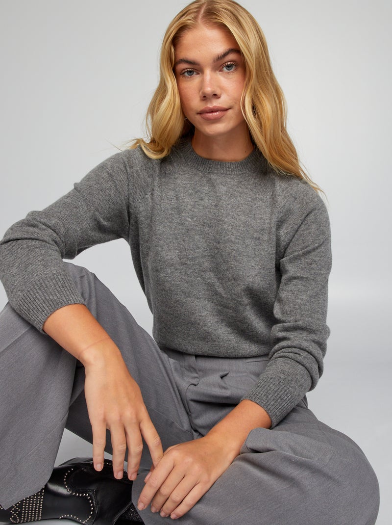 Jersey de lana GRIS - Kiabi