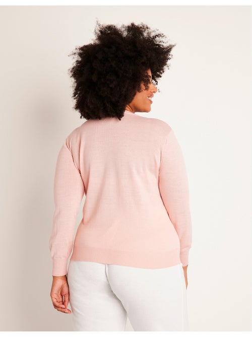 Jersey de lana merino con cuello redondo y manga larga - Afibel - Kiabi