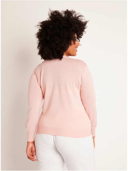 Jersey de lana merino con cuello redondo y manga larga - afibel - Kiabi