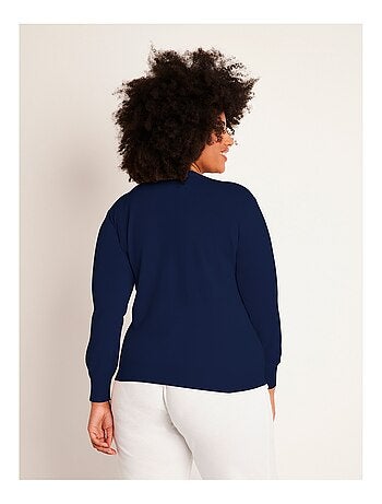 Jersey de lana merino con cuello redondo y manga larga - Afibel