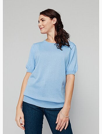 Jersey de lana merino de manga corta - Afibel