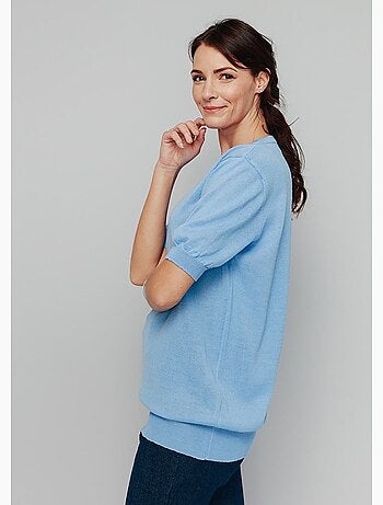 Jersey de lana merino de manga corta - Afibel