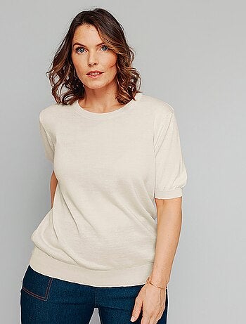 Jersey de lana merino de manga corta - Afibel