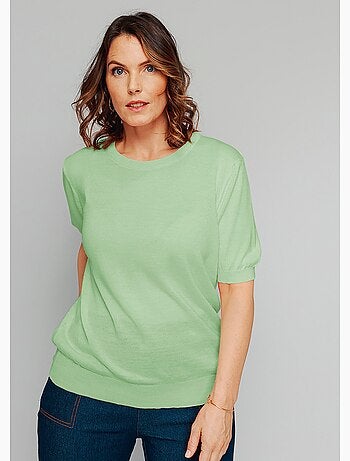 Jersey de lana merino de manga corta - Afibel