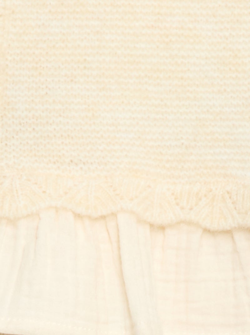 Jersey de lana mixta Beige - Kiabi