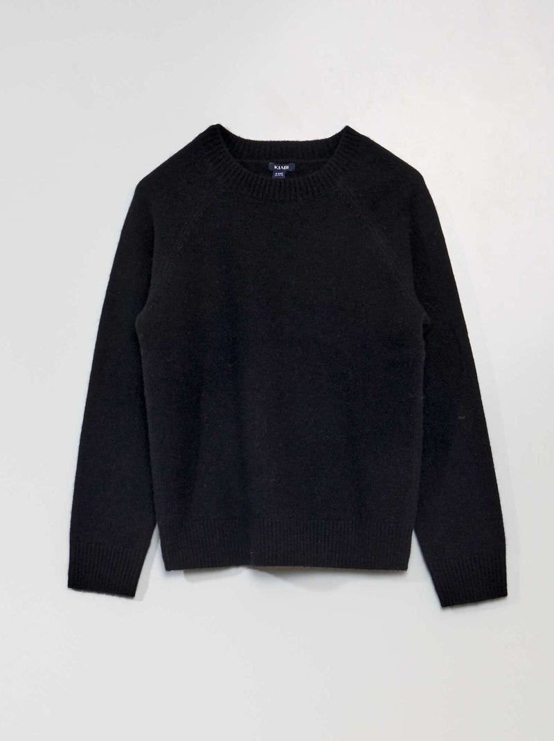 Jersey de lana negro - Kiabi