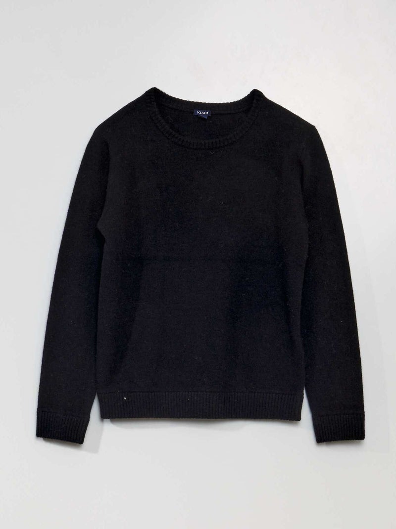 Jersey de lana negro - Kiabi