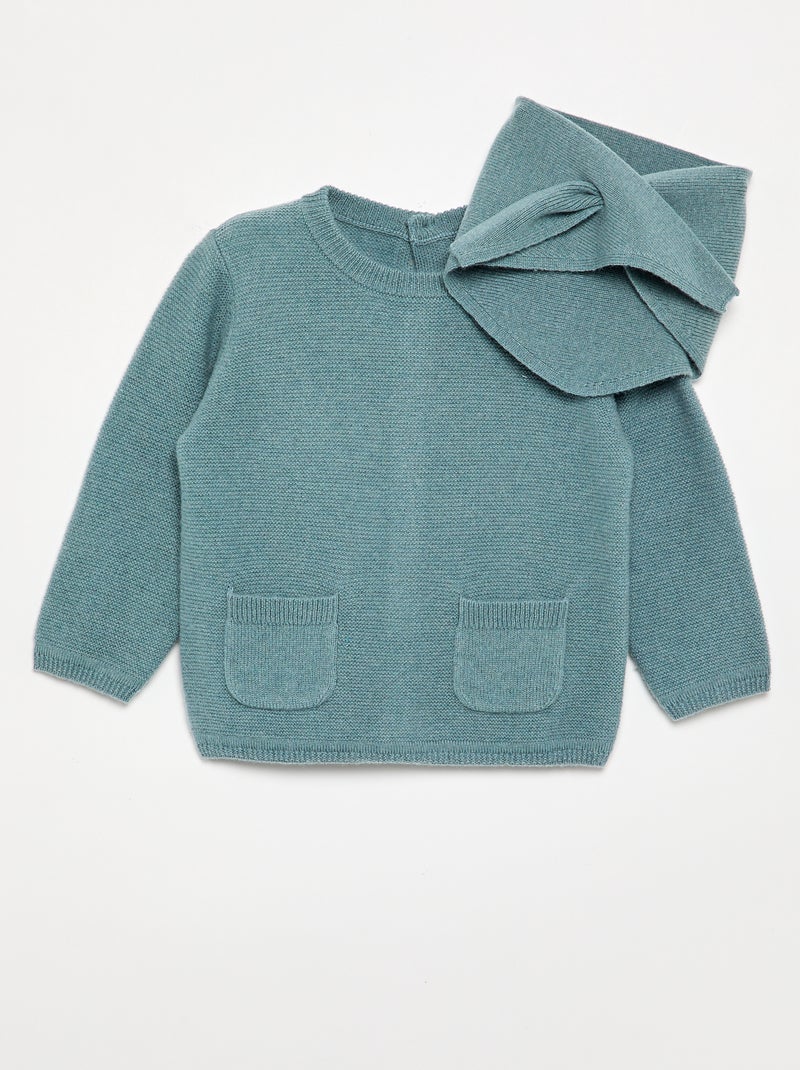 Jersey de lana y cachemir - Premium Azul - Kiabi