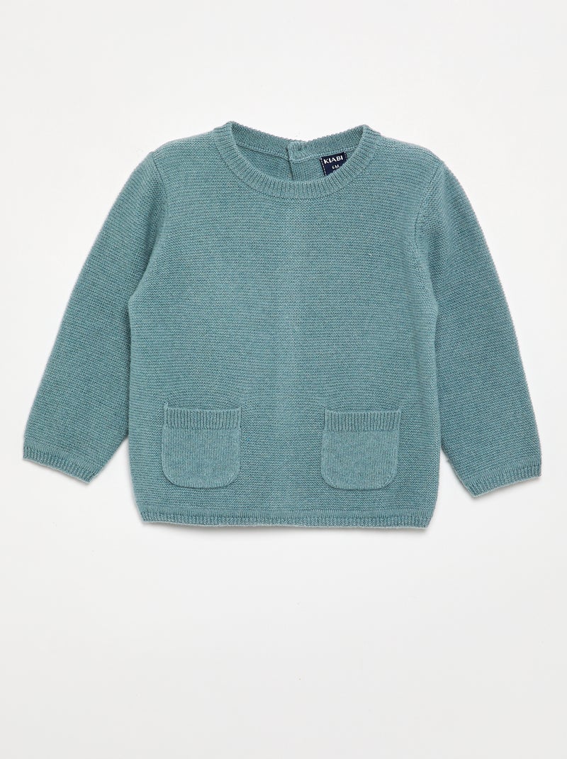 Jersey de lana y cachemir Azul - Kiabi