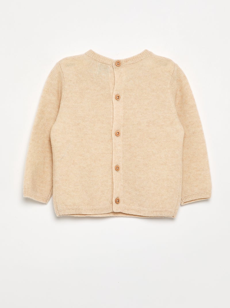 Jersey de lana y cachemir Beige - Kiabi