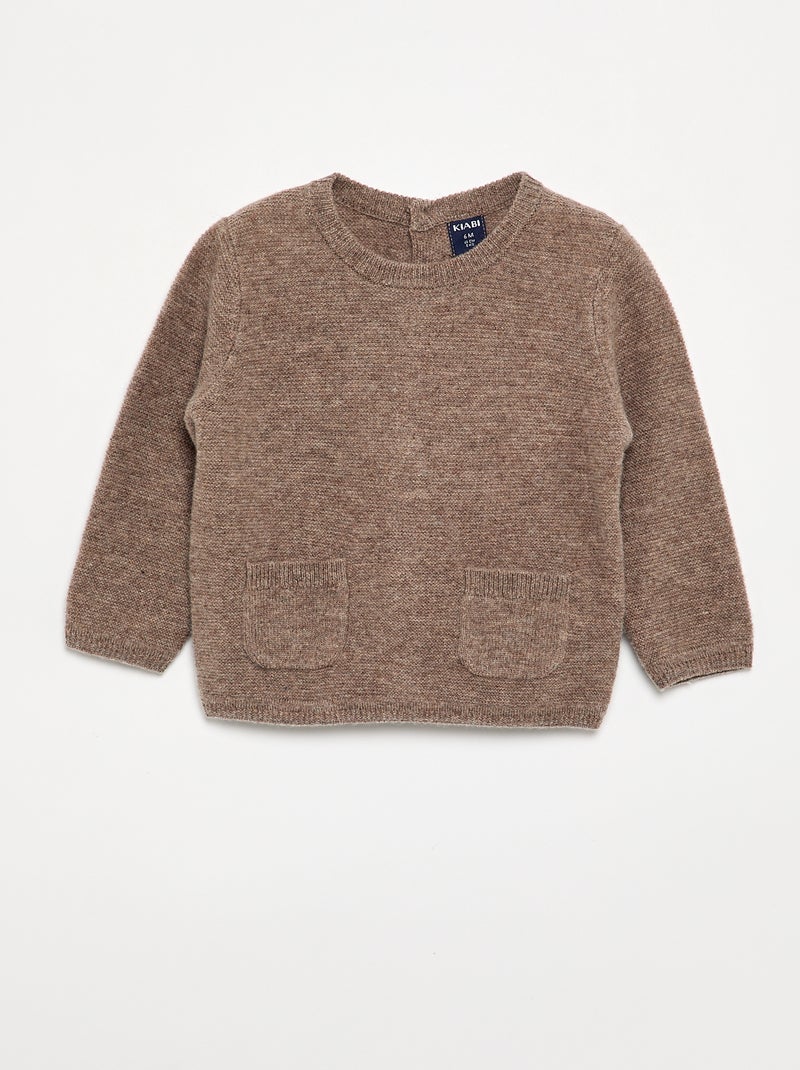 Jersey de lana y cachemir Marron - Kiabi