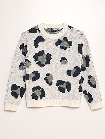 Jersey de leopardo de punto jacquard