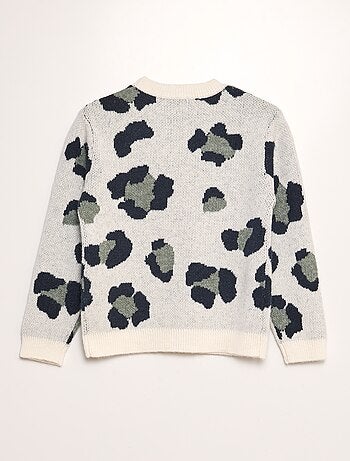 Jersey de leopardo de punto jacquard