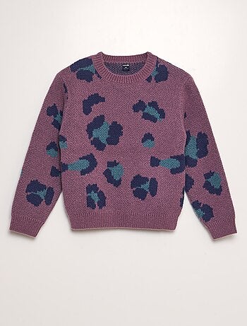 Jersey de leopardo de punto jacquard