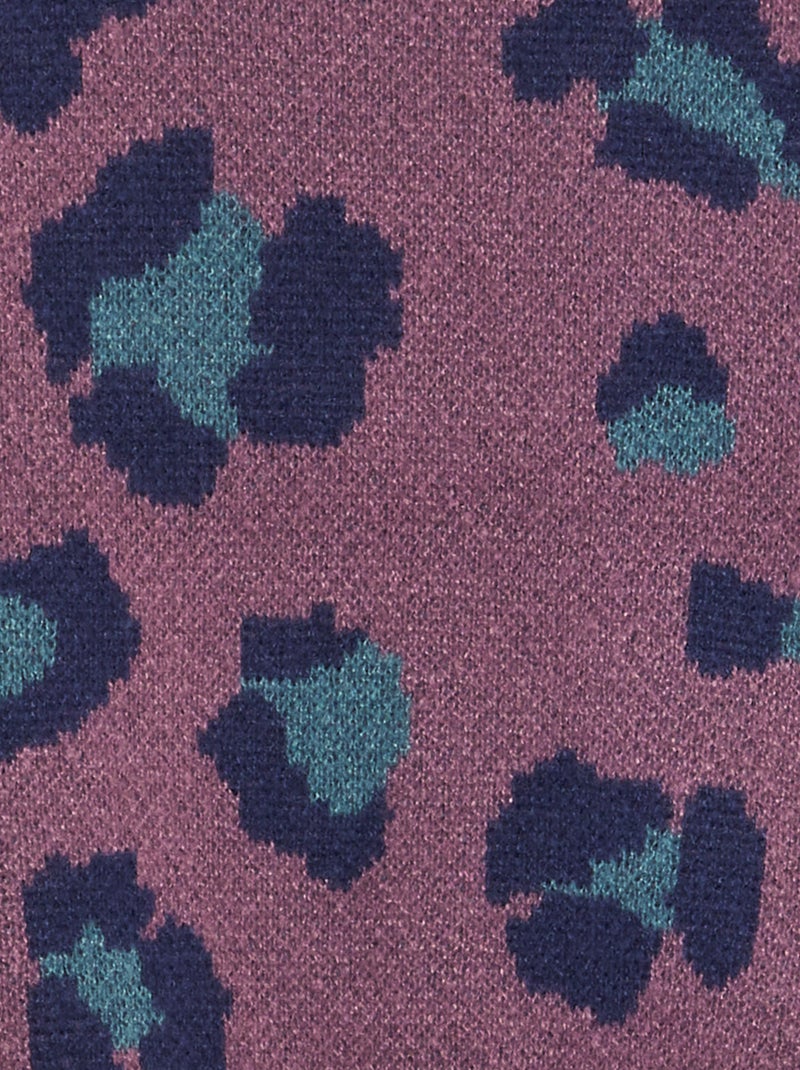 Jersey de leopardo de punto jacquard ROSA - Kiabi