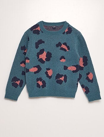 Jersey de leopardo de punto jacquard