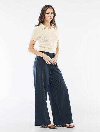 Jersey de manga corta de punto efecto pelo