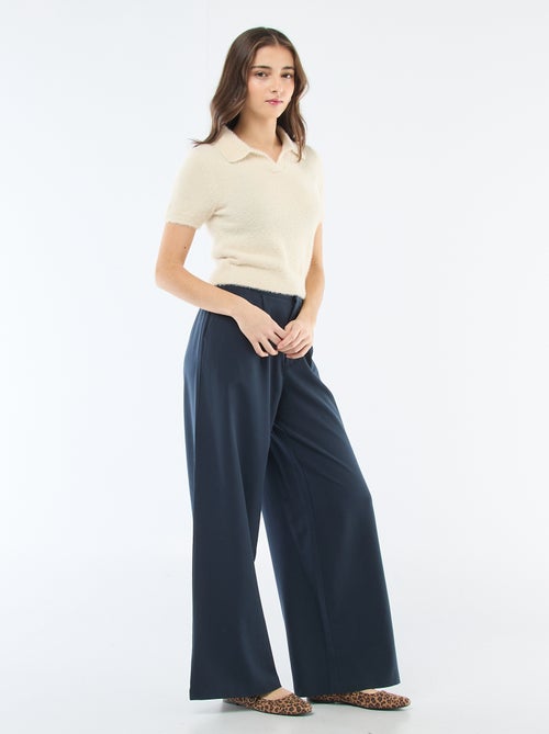 Jersey de manga corta de punto efecto pelo - Kiabi