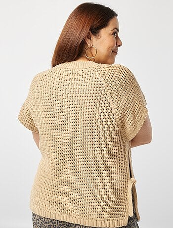 Jersey de manga corta de punto grueso