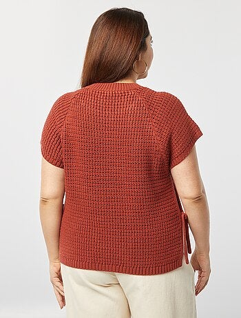 Jersey de manga corta de punto grueso