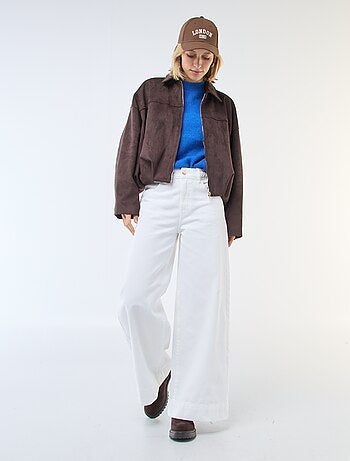 Jersey de manga corta liso en mohair