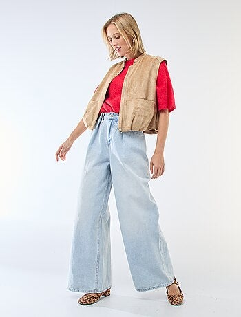 Jersey de manga corta liso en mohair