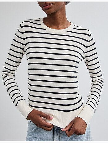 Jersey de manga larga a rayas, mo fashion