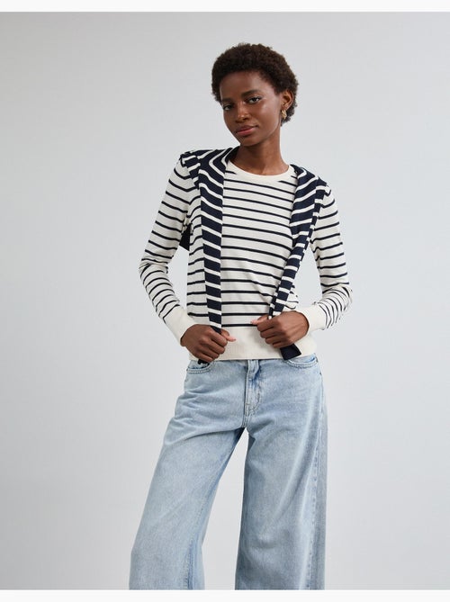 Jersey de manga larga a rayas, mo fashion - Kiabi Jersey de manga larga a rayas, mo fashion - Kiabi