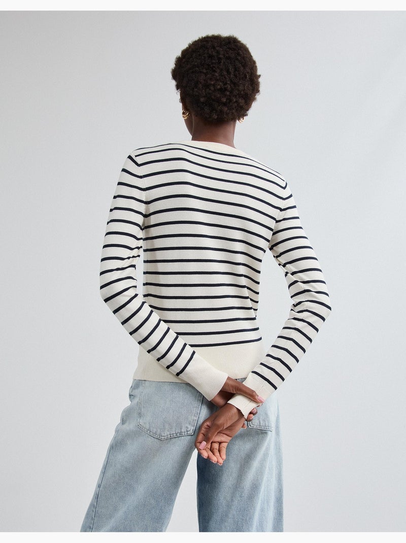 Jersey de manga larga a rayas, mo fashion Crudo - Kiabi