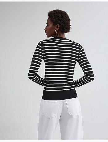 Jersey de manga larga a rayas, mo fashion