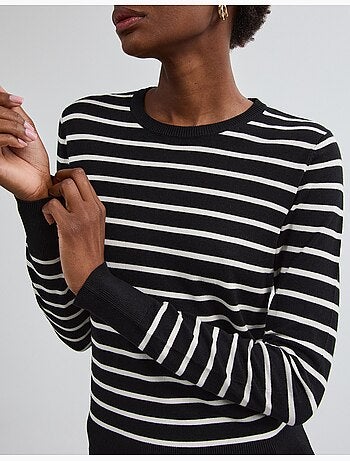Jersey de manga larga a rayas, mo fashion