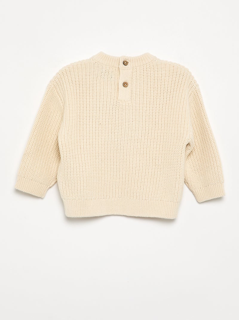 Jersey de manga larga Beige - Kiabi