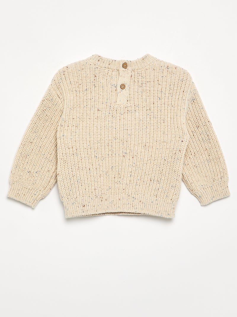 Jersey de manga larga Beige - Kiabi