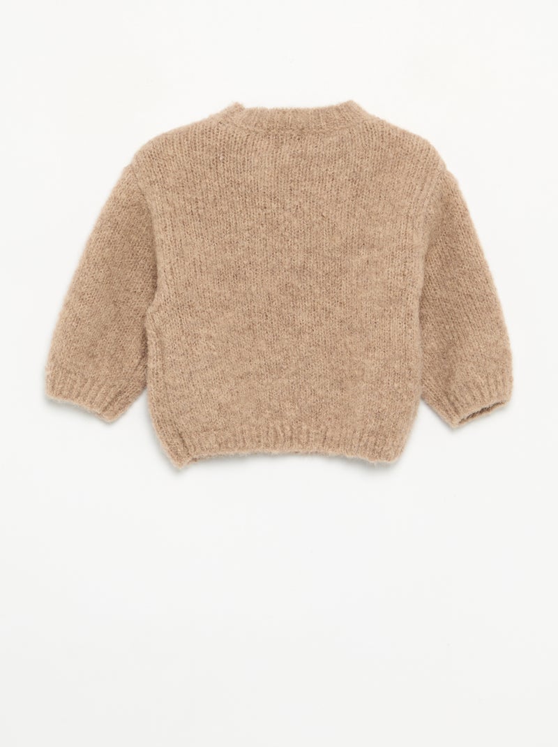 Jersey de manga larga Beige - Kiabi