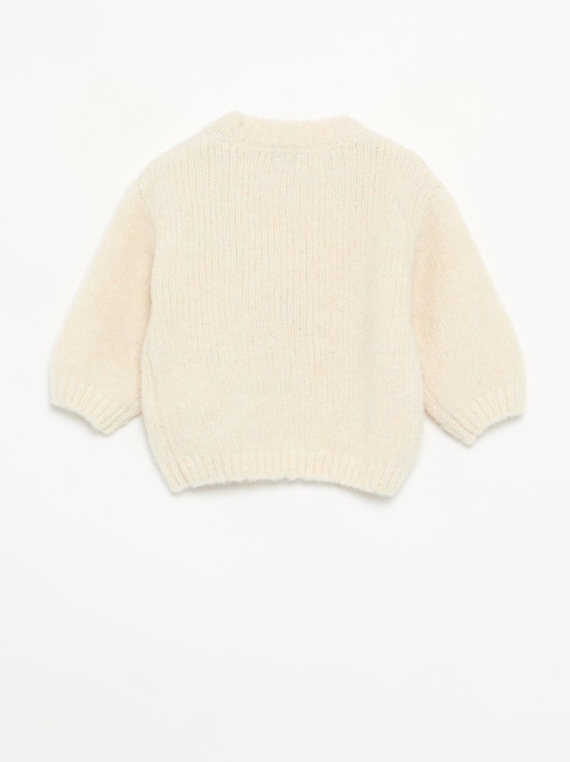 Jersey de manga larga Beige - Kiabi