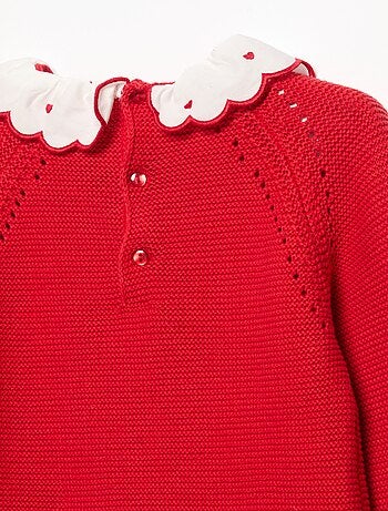 Jersey de manga larga con cuello de fantasía