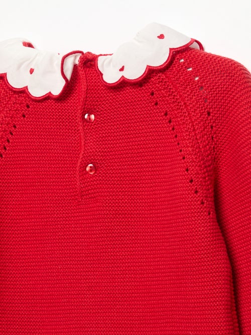 Jersey de manga larga con cuello de fantasía - Kiabi