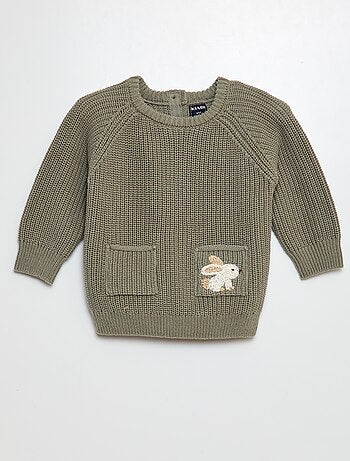 Jersey de manga larga de punto tricotado