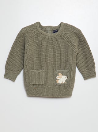 Jersey de manga larga de punto tricotado