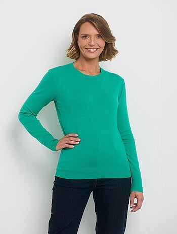 Jersey de manga larga en punto de galga fina