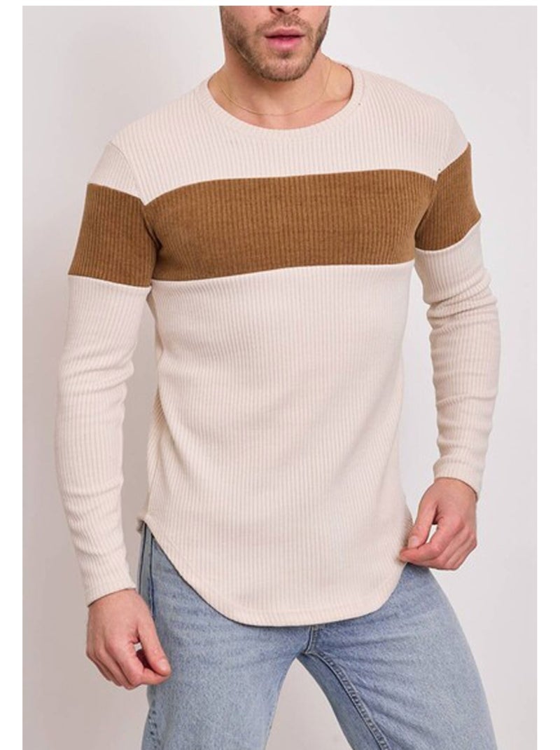 Jersey de manga larga Kebello Beige - Kiabi