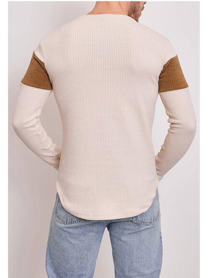 Jersey de manga larga Kebello Beige - Kiabi