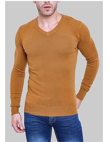 Jersey de manga larga y cuello en V Kebello