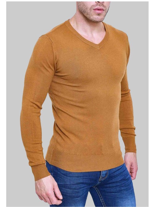 Jersey de manga larga y cuello en V Kebello - Kiabi