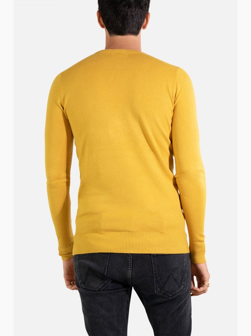 Jersey de manga larga y cuello redondo Kebello Amarillo - Kiabi
