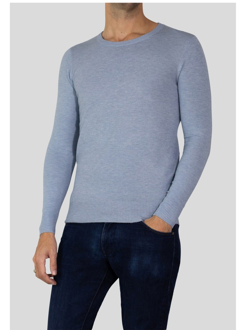 Jersey de manga larga y cuello redondo Kebello Azul cielo - Kiabi