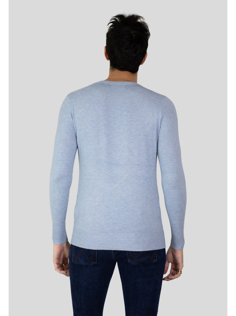 Jersey de manga larga y cuello redondo Kebello Azul cielo - Kiabi