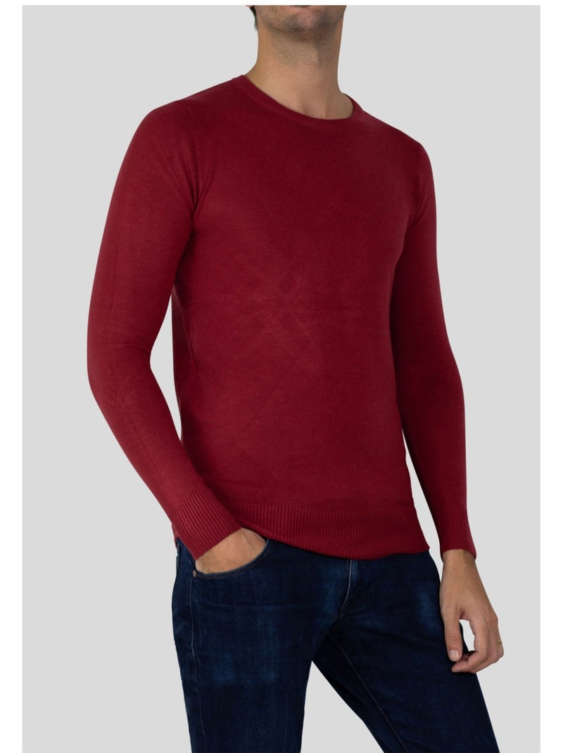 Jersey de manga larga y cuello redondo Kebello Rojo - Kiabi