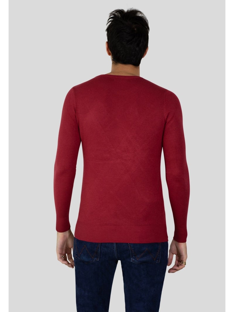 Jersey de manga larga y cuello redondo Kebello Rojo - Kiabi