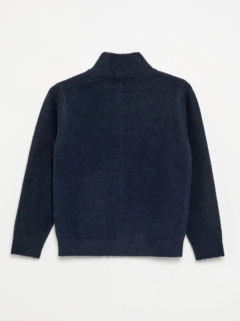 Jersey de manga larga y cuello vuelto Azul - Kiabi